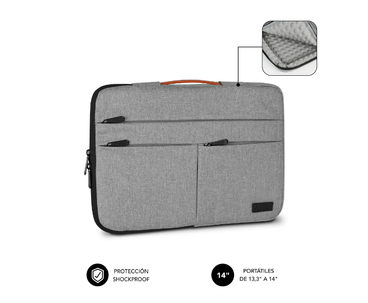 MALETIN AIR PADDING 360 SLEEVE 13.3"14" GRIS SUBBLIM