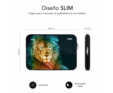 FUNDA NEOPRENO SLEEVE 13.3"-14" LION SUBBLIM
