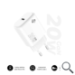CARGADOR PARED/VIAJE USB-C GaN 20W PD BLANCO SUBBLIM