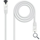 CABLE DE RED LATIGUILLO SSTP CAT8.1 AWG26 0.50 M BLANCO NANOCABLE