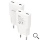 CARGADOR PARED 2XUSB-C PD 25W BLANCO NANOCABLE